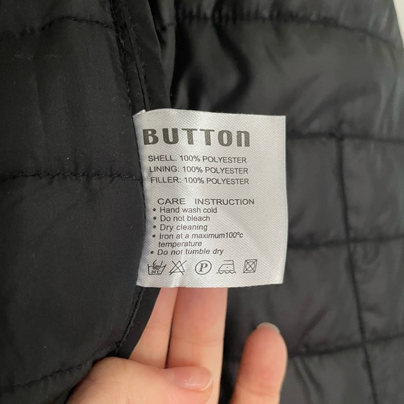 NEVER WORN!! Black lightweight puffer midi jacket from Button - Picture 11 of 12